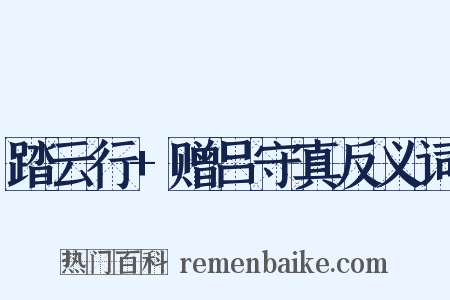 踏云行+赠吕守真反义词是什么意思的图片